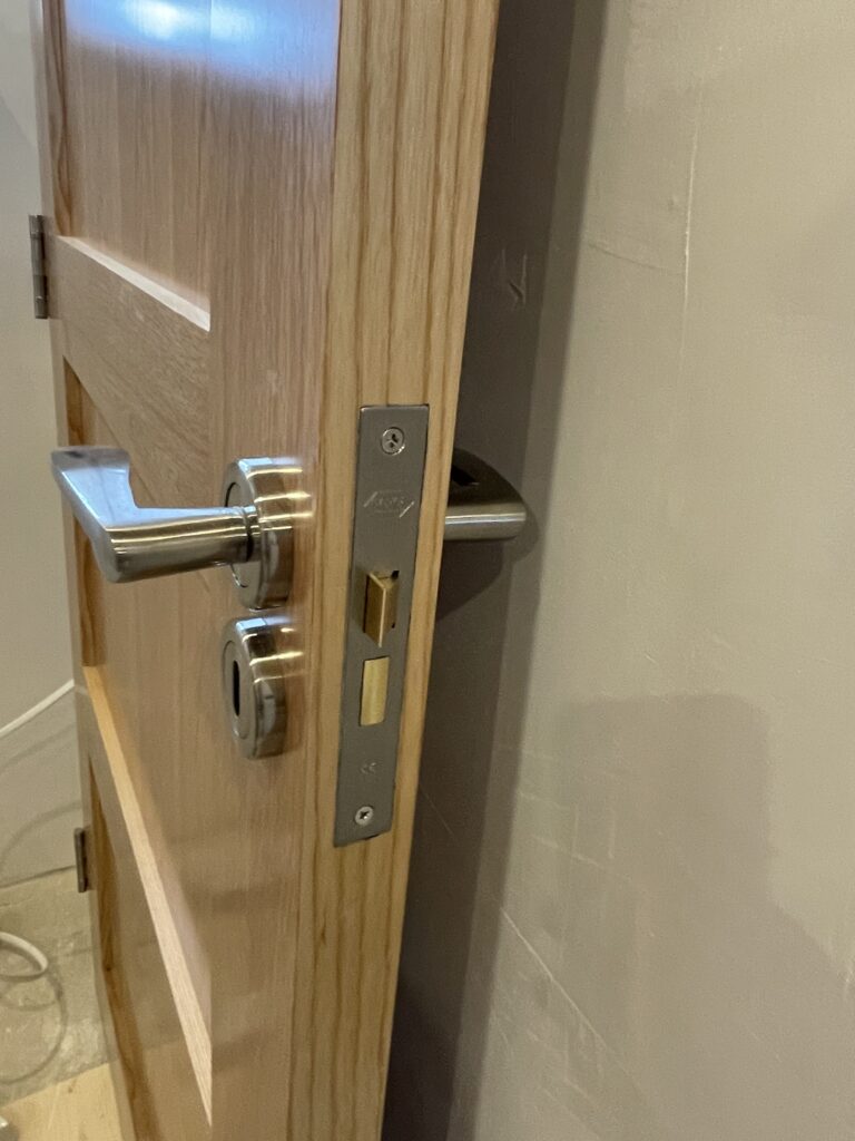 Solid oak interior door installation in Carlow
