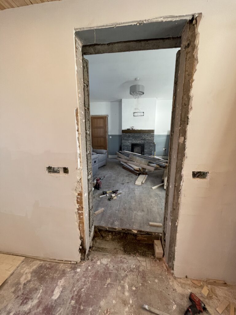 Solid oak interior door installation in Carlow