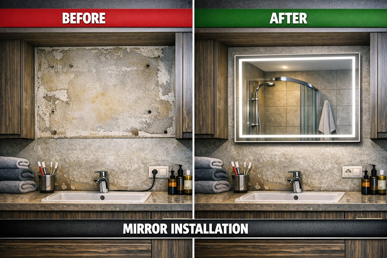 Mirror installation service in Carlow Ireland