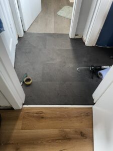 Finished luxury vinyl flooring in hallway, Carlow